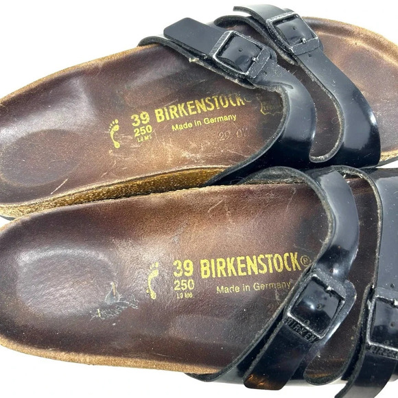 Birkenstock Ibiza Birko-Flor Slide Sandals Black Patent Size 39 US‎ 8 - 8.5 - Picture 7 of 8